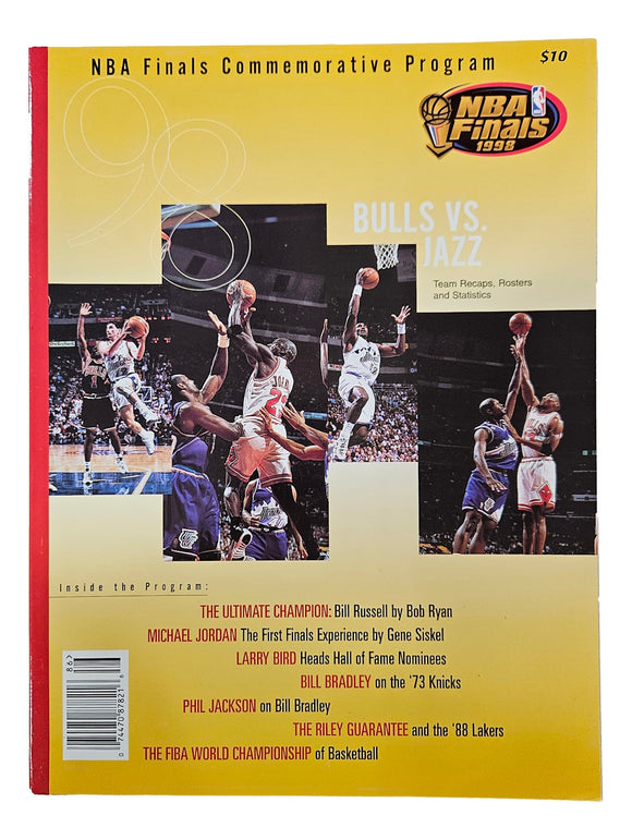 Michael Jordan Chicago Bulls 1998 NBA Finals Commemorative Program