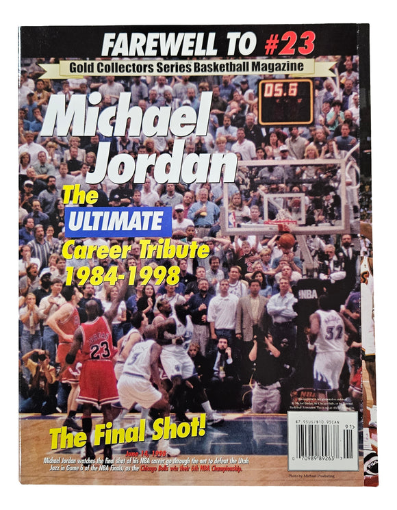 Michael Jordan Chicago Bulls Farewell To #23 Gold Collectors Series Magazine