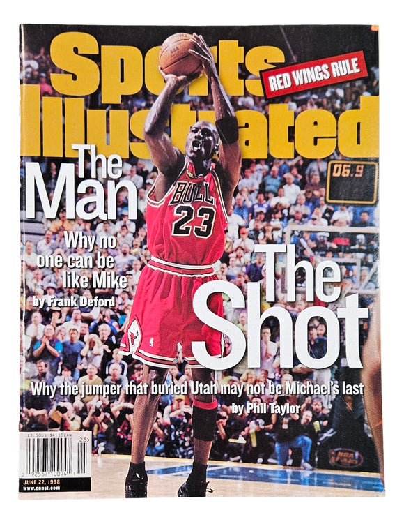 Michael Jordan Chicago Bulls The Shot Sports Illustrated Magazine June 22 1998