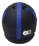 Michael Strahan Signed New York Giants Eclipse Mini Speed Helmet BAS ITP Sports Integrity