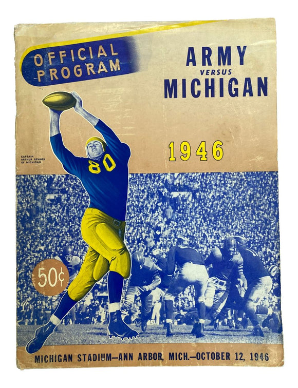 Michigan vs Army October 12 1946 Official Game Program