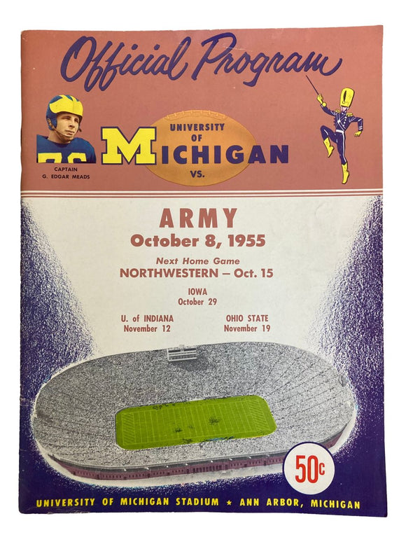 Michigan vs Army October 15 1955 Official Game Program