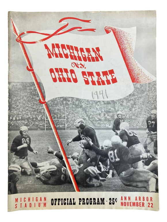 Michigan vs Ohio State November 22 1941 Official Game Program