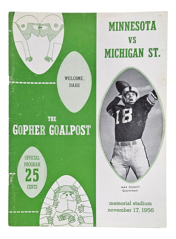 Michigan State vs Minnesota November 17 1956 Official Game Program