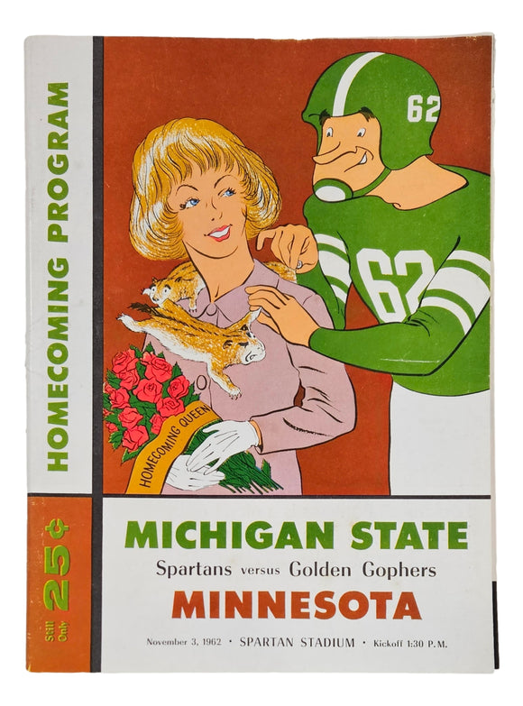 Michigan State vs Minnesota November 3 1962 Official Game Program
