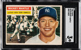 1956 Topps #135 Mickey Mantle New York Yankees Gray Back Trading Card SGC VG3