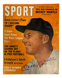The Mickey Mantle New York Yankees Signed 1962 Sports Magazine by Sports Integrity features Mantle smiling on the cover with headlines on Liston, Arnett, Kaline, and Wynn; includes a JSA LOA.