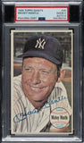Mickey Mantle Signed 1964 Topps Giants #25 New York Yankees Card PSA GD 2 Auto 9