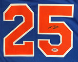 Mikal Bridges Signed New York Knicks Blue Nike Swingman Jersey PSA/DNA
