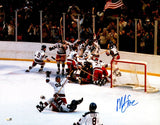 Mike Eruzione Signed 16x20 1980 USA Miracle On Ice Photo JSA QR