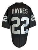 Mike Haynes Oakland Signed Black Football Jersey HOF 97 PSA/DNA