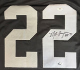 Mike Haynes Oakland Signed Black Football Jersey HOF 97 PSA/DNA