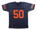 Mike Singletary Chicago Signed Navy Blue Football Jersey HOF 98 Inscribed BAS