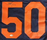 Mike Singletary Chicago Signed Alternate Navy Football Jersey JSA QR Hologram