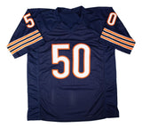 Mike Singletary Chicago Signed Navy Football Jersey BAS