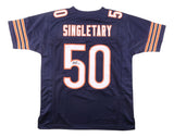 Mike Singletary Chicago Signed Navy Football Jersey JSA Hologram