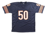 Mike Singletary Chicago Signed Navy Football Jersey JSA QR Hologram