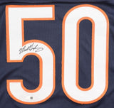 Mike Singletary Chicago Signed Navy Football Jersey JSA QR Hologram