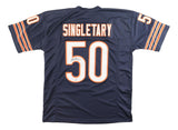 Mike Singletary Chicago Signed Navy Football Jersey JSA QR Hologram