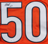 Mike Singletary Chicago Signed Orange Football Jersey JSA