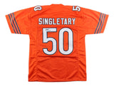 Mike Singletary Chicago Signed Orange Football Jersey JSA