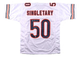 Mike Singletary Chicago Signed White Football Jersey HOF 98 BAS