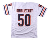 Mike Singletary Chicago Signed White Football Jersey JSA QR Hologram