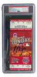 A Mike Trout Los Angeles Angels Signed 2010 Futures Game Ticket, PSA/DNA Gem MT 10, by Sports Integrity, with Trout's autograph featured on the ticket.