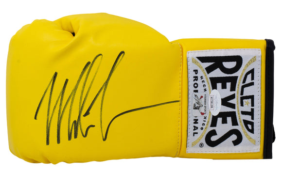 Mike Tyson Signed Left Hand Yellow Cleto Reyes Boxing Glove JSA ITP Sports Integrity