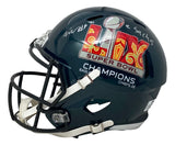 Milton Williams Signed Eagles FS Super Bowl 59 LIX Replica Speed Helmet 2 Sacks BAS
