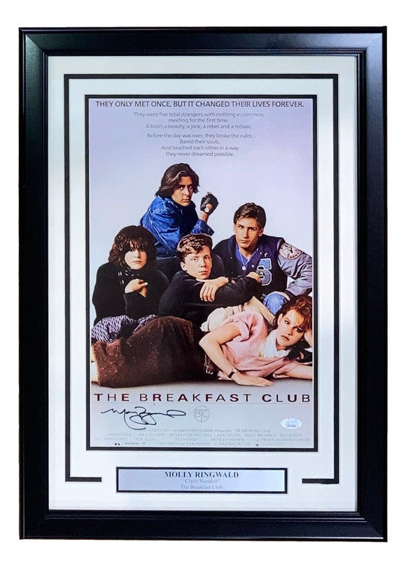 Molly Ringwald Signed Framed 11x17 The Breakfast Club Movie Poster Photo JSA ITP Sports Integrity