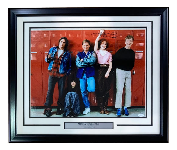 Molly Ringwald Signed Framed 16x20 The Breakfast Club Photo Inscribed Claire JSA Sports Integrity