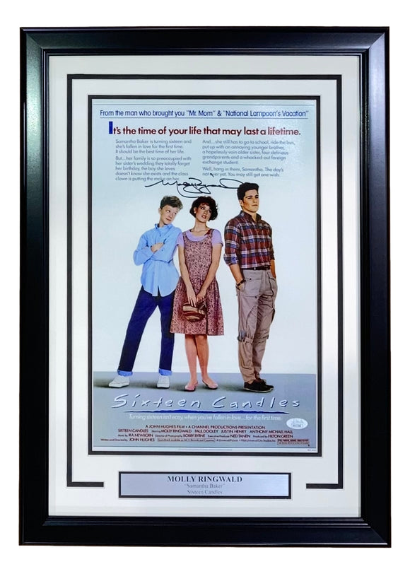 Molly Ringwald Signed Framed 11x17 Sixteen Candles Movie Poster Photo JSA ITP Sports Integrity