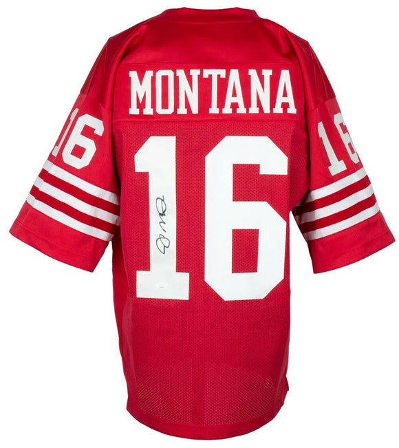 Joe Montana San Francisco Signed Red Pro Style Football Jersey JSA