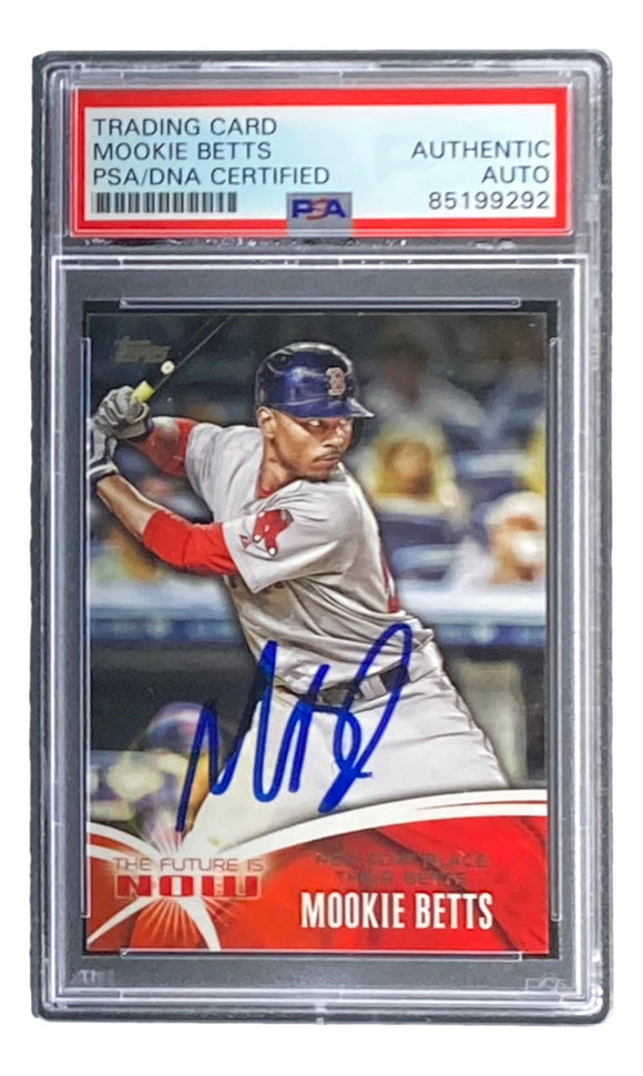 Mookie Betts Signed 2014 Topps #FN-MB1 Red Sox Rookie Card PSA/DNA