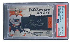 Morgan Frost Signed 2020 Upper Deck #RSS-MF Flyers Hockey Card PSA/DNA Sports Integrity