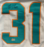 Raheem Mostert Miami Signed White Football Jersey BAS ITP Sports Integrity