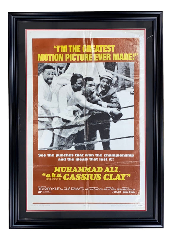Muhammad Ali Framed 26x42 Original aka Cassius Clay Movie Poster Sports Integrity