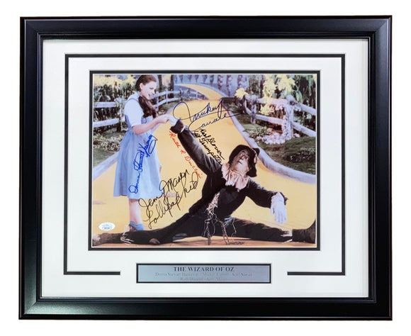 The Wizard Of Oz Munchkins Signed Framed 11x14 Photo JSA KK61218