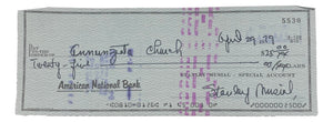 Stan Musial St. Louis Cardinals Signed Personal Bank Check #5530 BAS Sports Integrity