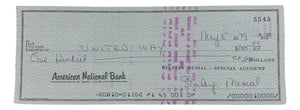 Stan Musial St. Louis Cardinals Signed Personal Bank Check #5543 BAS Sports Integrity