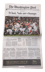 Washington Nationals World Series The Washington Post October 31, 2019 Newspaper
