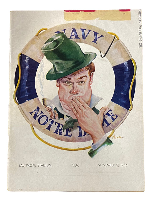 Navy vs Notre Dame November 2 1946 Official Game Program