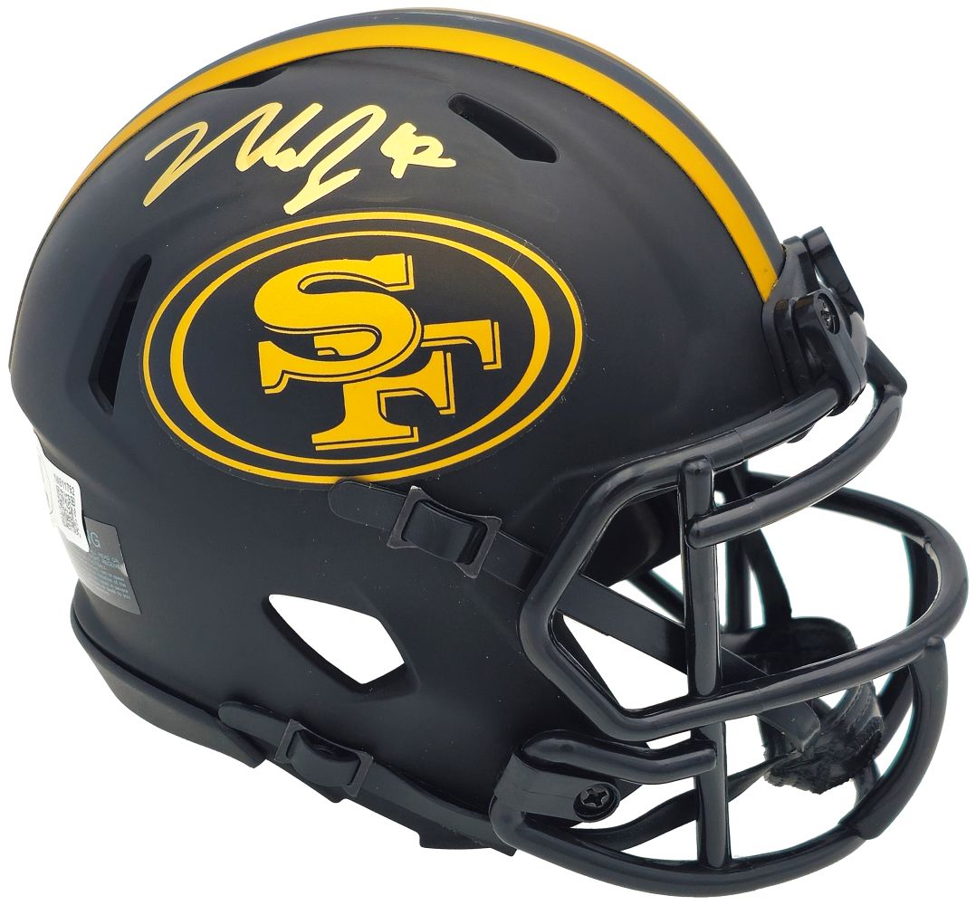 bosa football helmet Nick Bosa Signed San Francisco 49ers Eclipse Mini Speed Helmet BAS