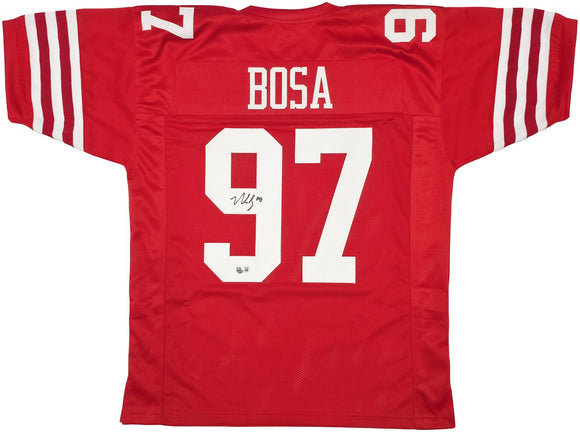 Nick Bosa San Francisco Signed Red Football Jersey BAS
