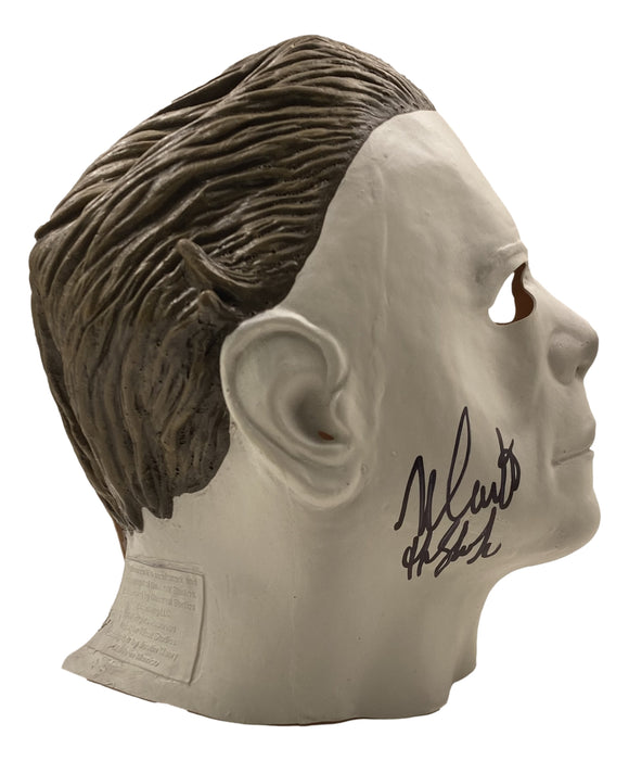 Nick Castle Signed Halloween Michael Myers Rubber Mask The Shape Insc JSA ITP