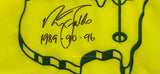 Sir Nick Faldo Signed Framed 2022 Masters Golf Flag 1989-90-96 Inscribed JSA