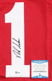 Nick Saban Alabama Signed Crimson Football Jersey BAS