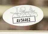 Sports Integrity's Nick Saban Signed Framed 8x10 Alabama Crimson Tide Trophy Photo features a JSA oval sticker with signatures and a center label showing code AV54462.