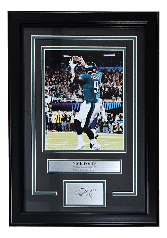 Nick Foles Framed 8x10 Eagles SB52 Philly Special Photo w/ Laser Engraved Auto
